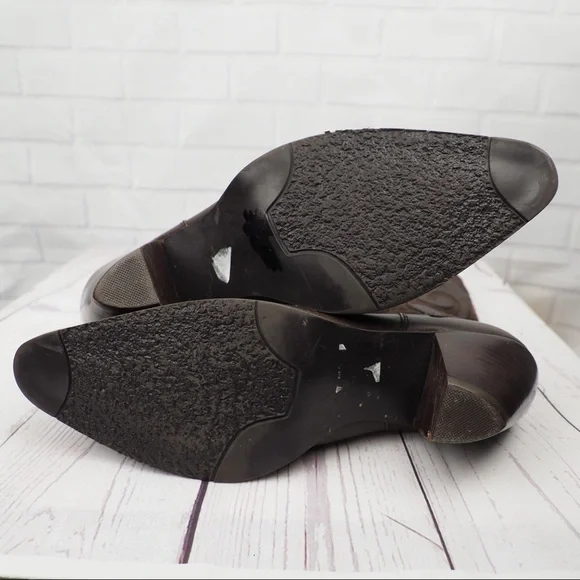 Bass Palomino 7 brown leather suede cowgirl boots - Picture 12 of 16